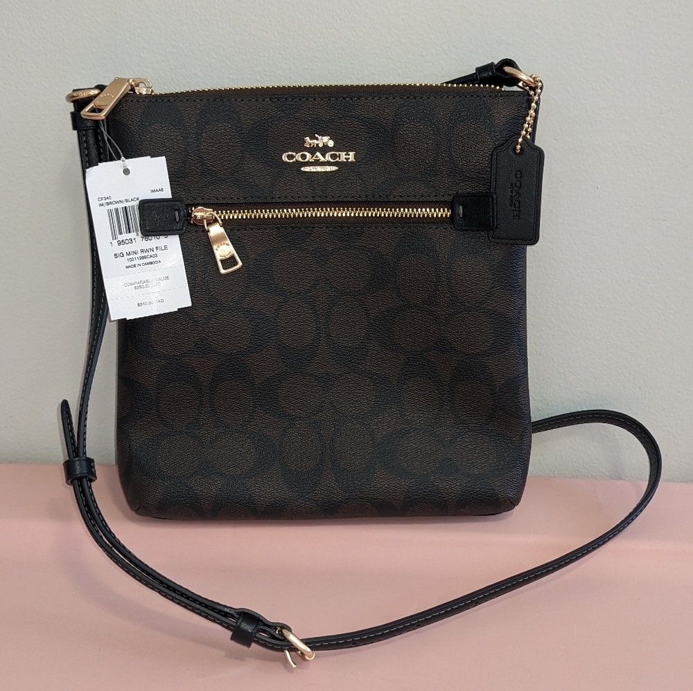 Coach Black and Brown Crossbody Bag